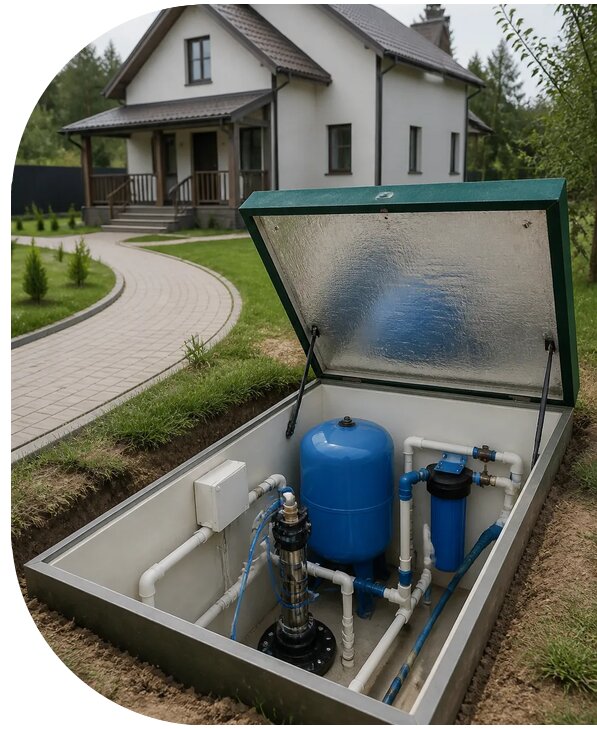 Автономное водоснабжение дома в Борзе от 154515 р. | АПаруса-Бря